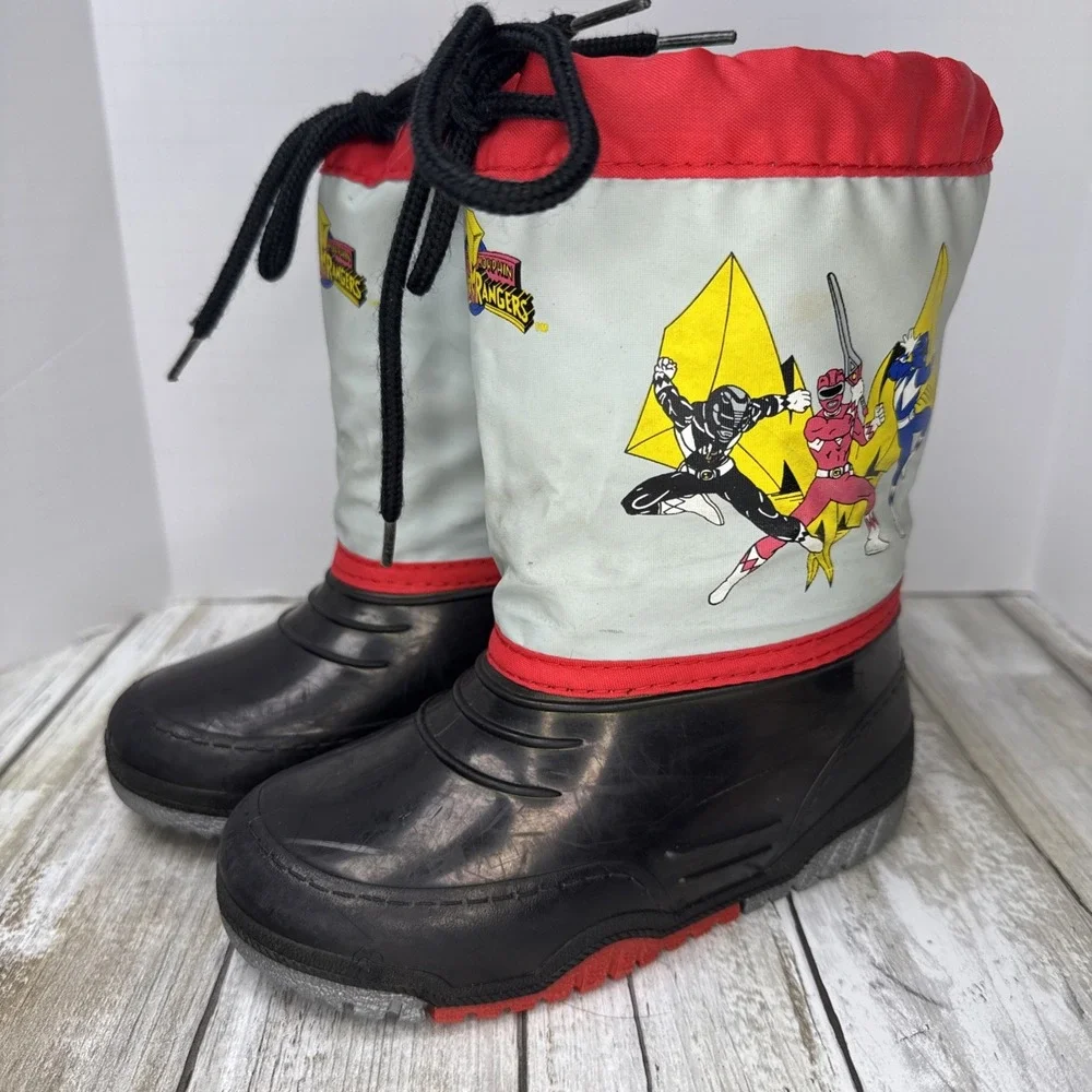 Vintage 1994 Mighty Morphin' Power Rangers Kids Winter/Rain Boots Liner Size‎ 9